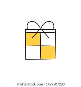 gift box icon in yellow theme