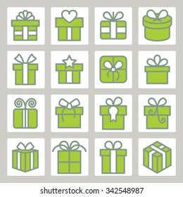 Gift box icons 