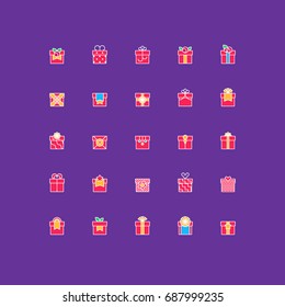 Gift box icons