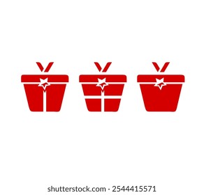 Gift box icons in Flat style.