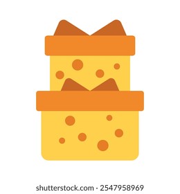 Gift box icons, minimalist vector illustration and transparent graphic element. Isolated on white background
