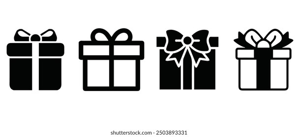 Gift Box Icons Pack Vector Set 