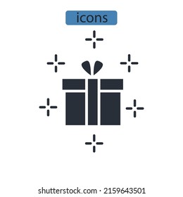 Gift box icons  symbol vector elements for infographic web