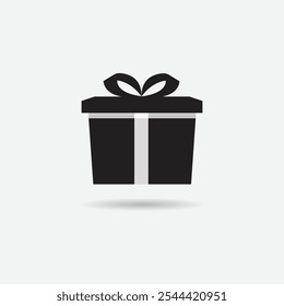 Gift box icons in Trendy Flat style. Gift box flat line silhouette.
