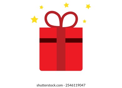 Gift box icons in Trendy Flat style. Gift boxes with ribbon icons Set. Gift box flat line silhouette set.