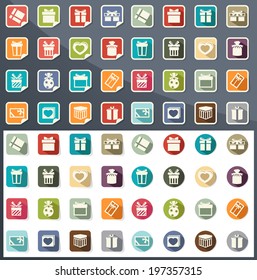 gift box icons vector eps10