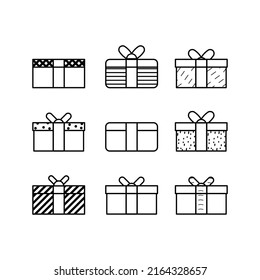 gift box icons vector set