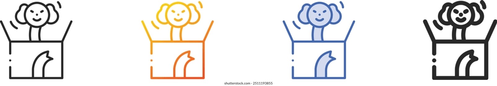 gift box icon.Thin Linear, Gradient, Blue Stroke and bold Style Design Isolated On White Background