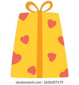 Gift box illustration for birthday, christmas, surprise decoration. Vector isolated.	
