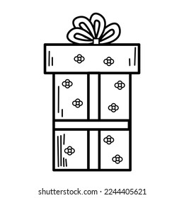Geschenkbox-Illustration mit Schleife