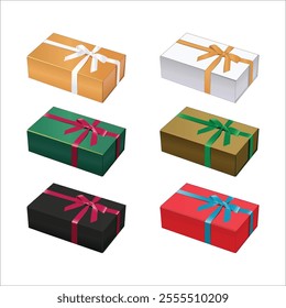 Gift Box Illustration vector based drawing on white background Vol 01