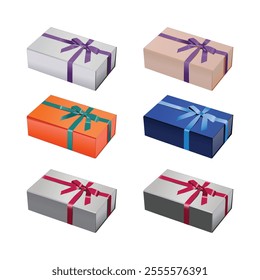 Gift Box Illustration vector based drawing on white background Vol 02
