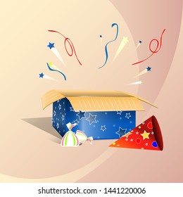 Gift box, illustration. Vector eps 10