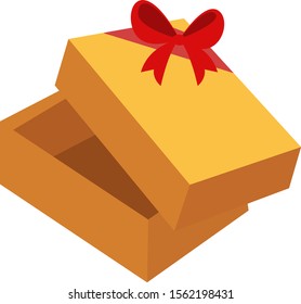 Caja de regalo, ilustración, vector sobre fondo blanco.