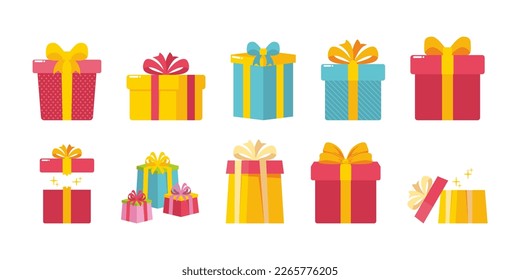 Gift Box Illustration Vector Set