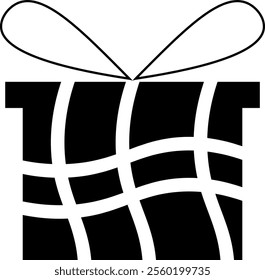 Gift box isolated icon silhouette design