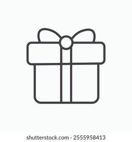 Gift box isolated icon. vector illustration.