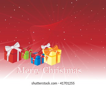 gift box isolated on the red