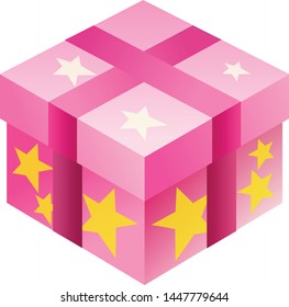 Gift Box isolated on white background. illustration vector