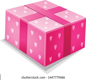 Gift Box isolated on white background. illustration vector