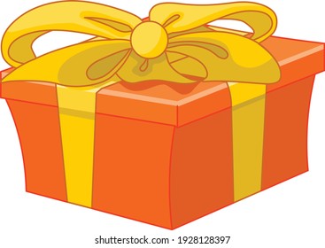 Geschenkbox einzeln auf weißem Hintergrund. Vektorgrafik
