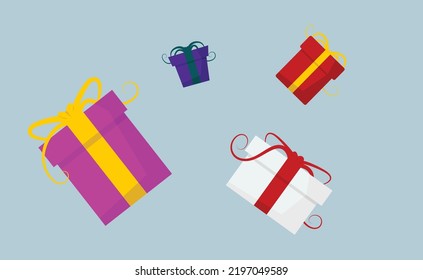 Gift box isolated on white. Vector illustration