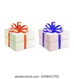 caja de regalo aislada en cinta blanca