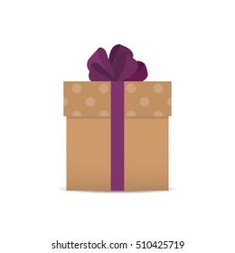 Gift or gift box, isolated on white background