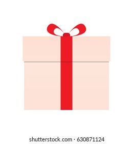 Gift Box Isolated On White Background. Vector