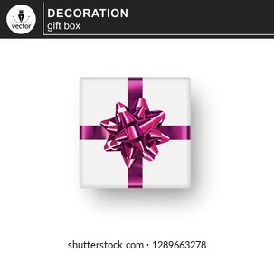 Gift box. Isolated realistic gift on white background.