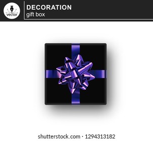Gift box. Isolated realistic gift on white background.