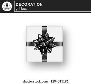 Gift box. Isolated realistic gift on white background.