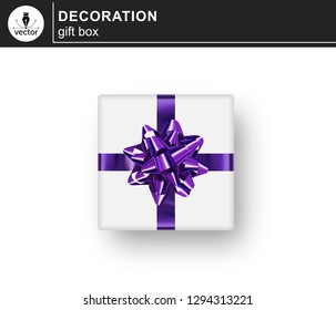 Gift box. Isolated realistic gift on white background.