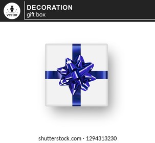 Gift box. Isolated realistic gift on white background.