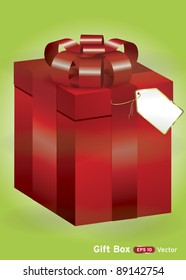 gift box Isolated red present vector