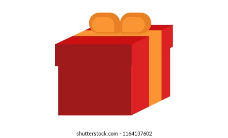 Gift box isolated vector illustration