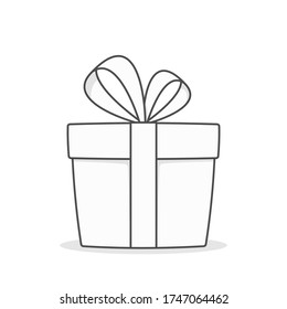 Ilustración vectorial aislada de caja de regalo