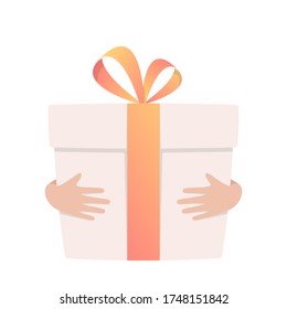 Gift box isolated vector illustration