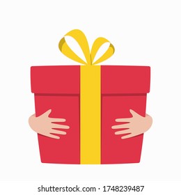 Gift box isolated vector illustration