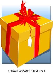 gift box with label	