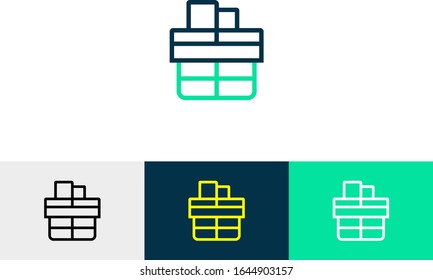gift box line art icon