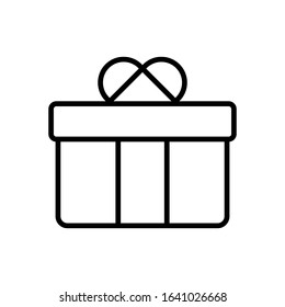 gift box line art vector icon - ui icon vector