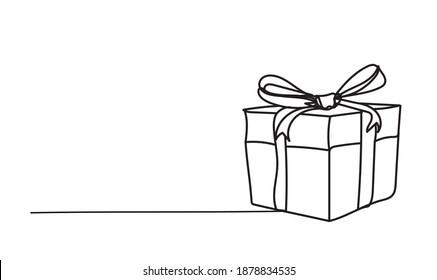 Gift Box , line drawing style,vector design