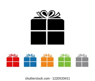 gift box line Flat icon vector