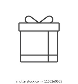 Gift box line icon.