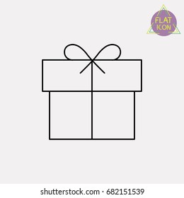 gift box line icon