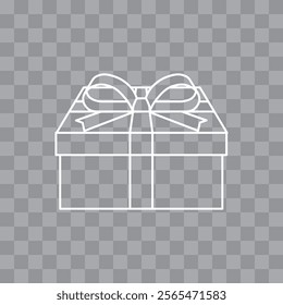 Gift box line icon. Birthday present icon. Vector illustration of icon that can be used for apps or websites.