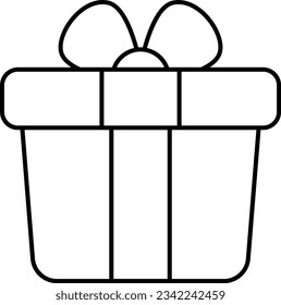  diseño de icono de línea de caja de regalo