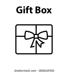 Gift Box Line Icon Gifts for Christmas and New Year Holidays Editable Stroke Simple Icons