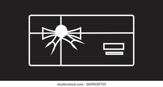 gift box line icon illustration vector graphic. Simple element illustration vector graphic, suitable for app, websites, and presentations isolated on white background